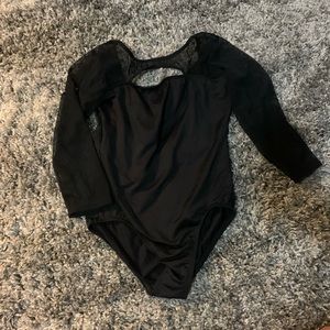 Motion wear black dance leotard